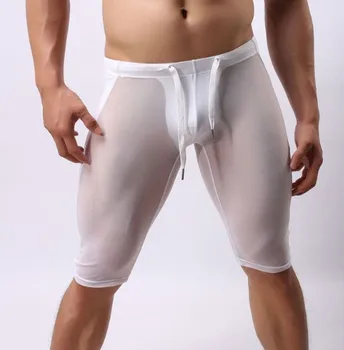 2019 PERSOANĂ CURAJOASĂ Bărbați Sexy Transparent Plaja Poarte pantaloni Scurți Om pantaloni Scurți de Bord Multifunctional Genunchi-lungime Colanți pentru Bărbați pantaloni Scurți