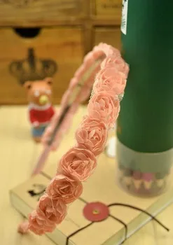 5Yard/lot bijuterii lucrate Manual pânză material DIY coajă de telefon mobil Frumusete Trandafir Floare Dantelă asieta Sifon dublu 3D dantela tesatura