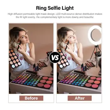 Selfie Inel de Lumina Cu Desktop Trepied LED-uri de Lumină Inel Pentru Telefon Mobil, Calculator Difuzat Live Video Umple de Lumină Frumusețea
