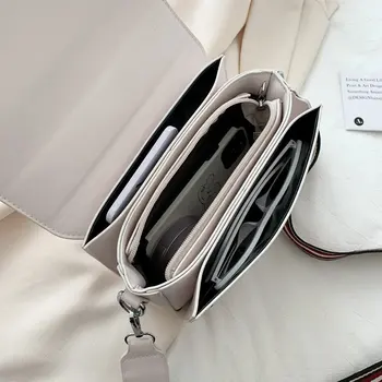 Moda geantă de umăr 2020 nou doamnelor din piele pătrat mic sac de designer de lux simplu sac de mesager geanta alb 6 culori
