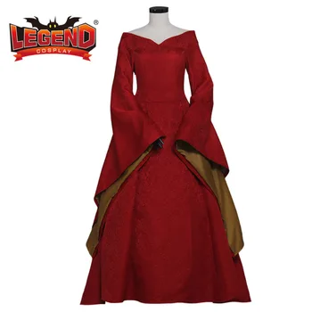 Cersei Lannister Rochie Costum Roșu Medieval, Renascentist Rochie De Bal Rochie De Cosplay Costum