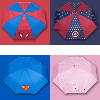 Desene animate imprimate umbrele copii pentru copii umbrelă de ploaie 8 Coaste umbrele pliabile pentru băiat, fată în aer liber echipament de ploaie