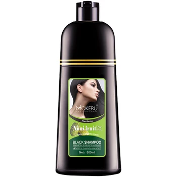 500ml Mokeru de Lungă Durată Repede Părul Negru Sampon Organic Ulei Natural Pur Esența Vopsea de Păr Șampon Pentru Capac Gri Par Alb