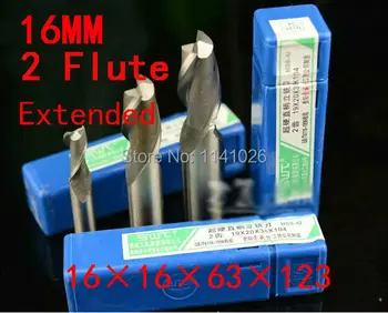 2 buc /set 16mm 2 Flaut HSS & Aluminiu Extins End Mill-Cutter CNC Pic de Frezat Mașini-unelte de Tăiere instrumente.Strung Tool