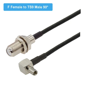 2 buc/F mult de sex Masculin pentru a TS9 de sex Masculin Unghi Drept Plug RG174 Coadă Modem 3G Extensie Cablu Coaxial RF Jumper Cablu 15CM 30CM