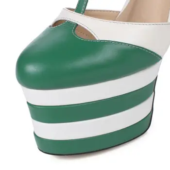 Coolcept 16 Culori dimensiune 33-42 Nituri Femei Pantofi de Vara pentru Femeie Sandale cu Toc Platforma de Petrecere Nunta Pantofi Încălțăminte
