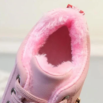 Toamna Iarna Femei Plus Vevlet Indesata Adidași Studenți Coreeni Fund Gros Cu Fermoar Balerini Casual Din Bumbac Pantofi Zapatillas Mujer