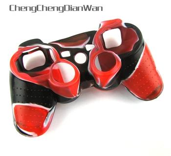 ChengChengDianWan 10buc/lot Camuflaj Silicon caz protector Piele Caz Acoperire pentru controller-ul PS3