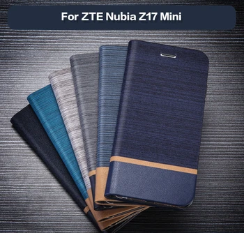 Pu Caz Telefon din Piele Pentru ZTE Nubia Z17 Mini Flip Book case Pentru ZTE Nubia Z17 de Afaceri Portofel Caz Moale Tpu Silicon Capac Spate
