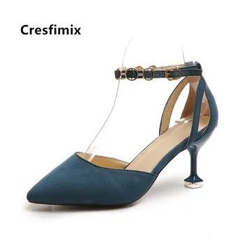 Cresfimix Frauen Tocuri Înalte de moda de sex feminin de primăvară & vară pantofi cu toc lady pantofi casual moda confortabil pompe a5397
