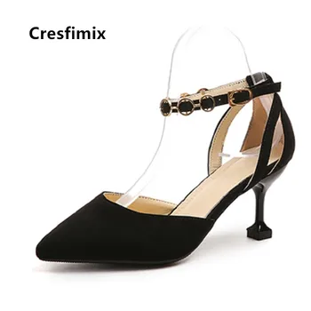 Cresfimix Frauen Tocuri Înalte de moda de sex feminin de primăvară & vară pantofi cu toc lady pantofi casual moda confortabil pompe a5397