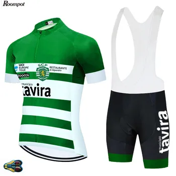 2020 ECHIPA TAVIRA Verde Pro Cycling Jersey Bavete pantaloni Scurți Costum 20D Gel Ropa Ciclismo Mens Vara Uscat Rapid cu Bicicleta Port Maillot 13390
