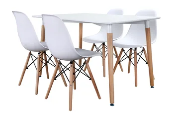 Conjunto de mesa 120x80 + 4 sillas Turn (varios colores)