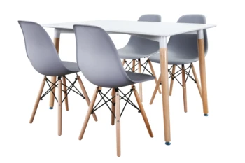 Conjunto de mesa 120x80 + 4 sillas Turn (varios colores)