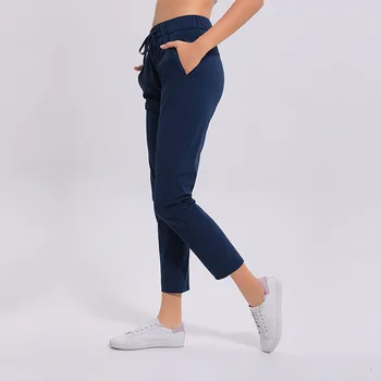 2020 Femei Antrenament de Funcționare Jambiere 4 Way Stretch de Calitate Super Pantaloni cu Buzunare Laterale pantaloni de Sport în aer liber