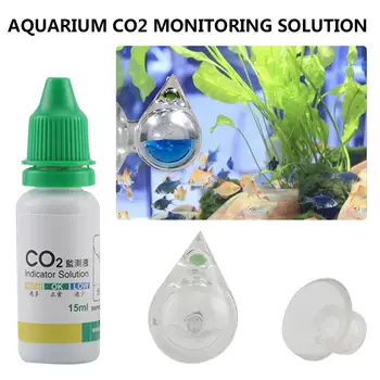 CO2 Tester Acvariu de Monitorizare a emisiilor de CO2 Lichid Rezervor de Apă Soluție de Testare de CO2 Test Continuu Acvariu Rezervor de Pește Consumabile