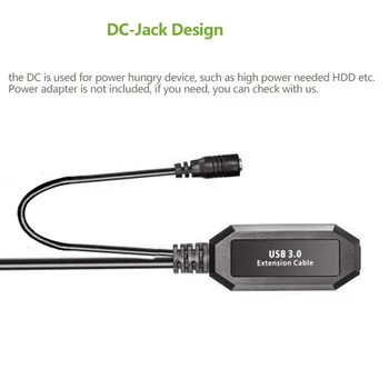 ULT-cel Mai bun USB 3.0 Cablu prelungitor 5M USB3.0 Active Repetor Un Mascul la O Femelă Cabluri Lungi Cu Amplificator de Semnal de Chips-uri de DC-Jack