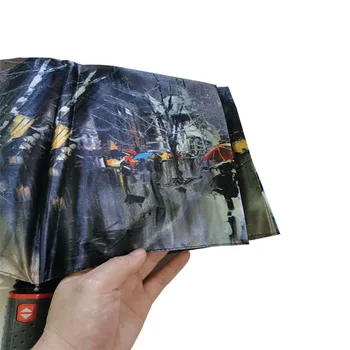 Moda Populare de Mare Зонтик Complet Automat de Femei Umbrelă de Ploaie 3folding 23