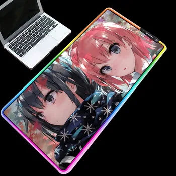RGB Anime Mousepad L XXL RGB pentru Desktop Colorate Covoare Yukinoshita Yukino Persona Non-alunecare Rezistent Tastatura Laptop PC Tampoane pentru Fani
