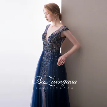 BAZIIINGAAA Noua Femeie Eleganta Rochie de Seara Plus size slim imprimate rochie lunga de seara Potrivite pentru Petreceri Formale 13455