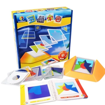 100 De Provocare Codul De Culoare De Jocuri De Puzzle Tangram Puzzle Bord Puzzle Jucării Pentru Copii Copii Dezvolta Logica, Abilitățile De Raționament Spațiale Jucărie
