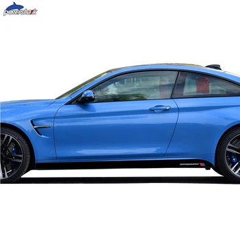 2 Buc Portiera Laterală Dungi Fusta Autocolant M Performance 5D Fibra de Carbon de Vinil Decal Pentru BMW M4 82 F83 Concurenței Accesorii