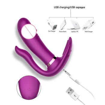 USB de Încărcare Wireless Jucarii Sexuale Vibrator Portabil de Jucarie pentru Femei Adulte Penis artificial Vibratoare pentru Vagin G Spot Stimulator Clitoris Vibratoare 13505
