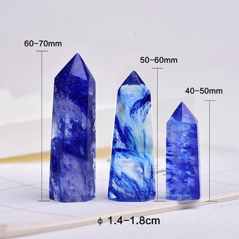 4-7cm 1 buc Artificiale cristal de cuarț albastru de topire cristal bagheta punct Sanatos de energie piatra decor acasă