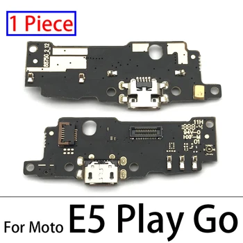 10buc/Lot, USB Port de Încărcare Bord Flex Cablu Conector Pentru Motorola Moto E4 E4T E4 E6 E7 Plus E5 Juca Du-te păstrăm e6 Microfon Bord