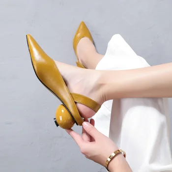 XGRAVITY 2021 Noi V Design Femeile Noua Moda a Subliniat Toe Dress Pantofi Doamnelor Vara Femei Sandale cu Toc Înalt Anormale Tocuri A088