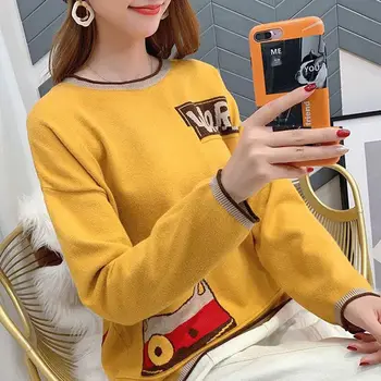 Pulovere calde 2019 Toamna Iarna Haine Femei cu Dungi Pulovere Calde coreean Trage Femme Slim pulovere de moda 2018 femei 13583