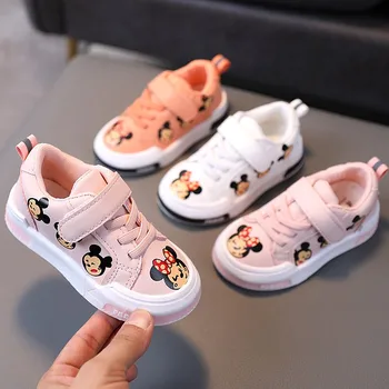 2020 Toamna anului Nou Minnie Mickey Copii Pantofi Casual Drăguț Prințesă de Moda Fată Copil Talpă Moale Respirabil Adidasi Copii