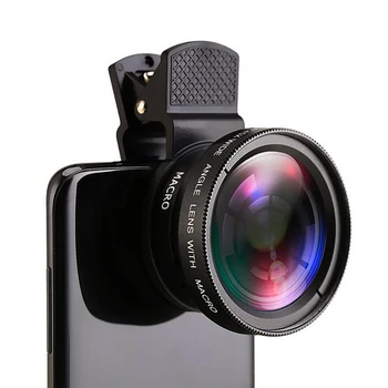 2 in 1 Telefon Mobil Obiectiv 0.45 X cu Unghi Larg de Len și Macro HD Fisheye Lens Lentilă aparat de Fotografiat pentru iPhone, Telefon Android pentru iPhone Samsung
