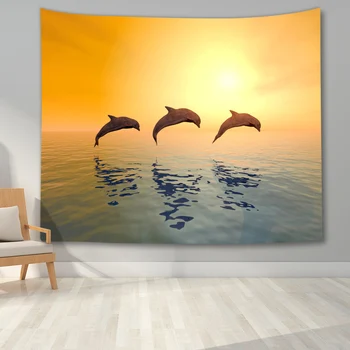 Lume subacvatică Tapiserie de pe Perete Turtle Rechin Sirena cu Delfin Tapiserie 3D Imprimate Tapiserie de Perete pentru Camera de zi Dormitor Dormitor