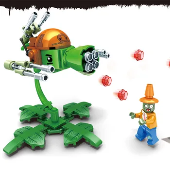 4 Buc Plante vs Zombi Blocuri Caramizi Compatibile Asamblarea Scene pentru Copii Puzzle Jucării de Crăciun Cadou de Ziua 136269