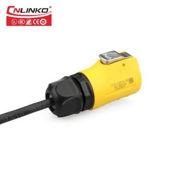 CNlinko Industriale rezistent la apa IP67 2 Pin Auto 20A AC DC Conector de Alimentare în aer liber Electrice Cablul Adaptor de Iluminat cu LED