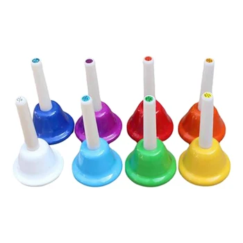 Mâna Clopote,8 Notă Diatonic Instrumente Muzicale,Clopote Muzicale pentru Copii Educația Timpurie a Copiilor