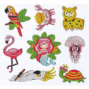 Flamingo Mozaic Autocolant Art Kituri pentru Copii 5D DIY Diamant Pictura pentru Copii Plin de Gaurit cu Diamant Tablou de Numărul de Kituri