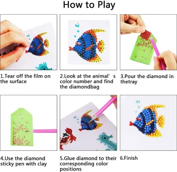 Flamingo Mozaic Autocolant Art Kituri pentru Copii 5D DIY Diamant Pictura pentru Copii Plin de Gaurit cu Diamant Tablou de Numărul de Kituri