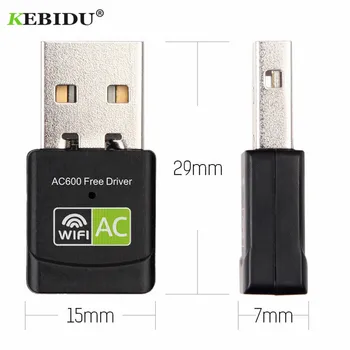Kebidu AC 600Mbps USB, Antenă Wi-Fi 802.11 n Antenă Lungă Distanță De 2,4 Ghz+5Ghz Wi-Fi Receptorul de placa de Retea Free Driver RTL8811AU