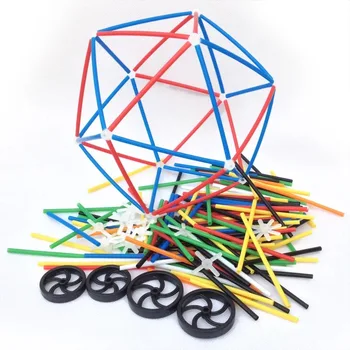 284pcs 4D DIY Jucarii de Plastic Paie Lupta Introdus Constructii Truse de Jucării Blocuri de Cărămizi Cadou de Crăciun pentru Copii en-Gros 137003