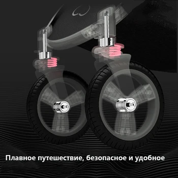 BETSOCCI copil cărucior 2 in 1, 3 in 1, bi-directional copil cărucior cu patru roți cărucior Rusia transport gratuit 137336