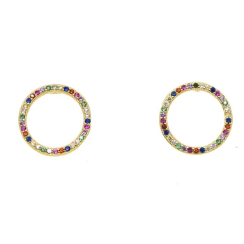 Noi Simplu europene de Moda de culoare de Aur Rotund Cerc Hoop Cercei pentru Femei Geometrice Ureche Cercuri Earing Brincos Bijuterii Cadou