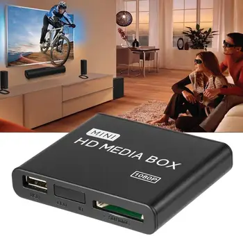 Mini Media Player 1080P Mini HDD Media Box TV box Video Player Multimedia Full HD Cu SD, MMC Card Reader 100Mpbs UE Plug 137591