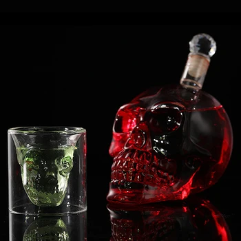 Craniu De Creatie Sticlă De Whisky, Vodcă, Vin, Sticla De Cristal Spiritele Cupe Transparente Vin Pahare De Bar Acasă Hotsale Vânzare Mare 138181