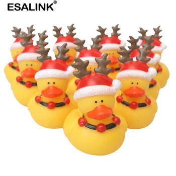 ESALINK 15BUC Crăciun Rațe Copii Jucarii de Baie Scartaie Ducky Jucarii pentru Copii Drăguț Rață de Cauciuc Jucărie de Crăciun Decor Accesorii