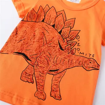 Băiatul Haine de Bumbac Vara Animale, Desene animate, Bluze cu mânecă Scurtă pentru Copii T-shirt Îmbrăcăminte pentru Copii de la 2 La 7 Ani Îmbrăcăminte