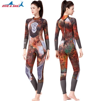 3mm Neopren pentru Femei Costum Imprimat Slăbire Design Termic de Protectie Anti-Abraziune de Scuba Diving Surfing, Pescuit, Caiac Costum 138254