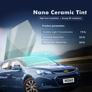 Sunice 2mil Nano Ceramic Solare Tentă 75% Auto Casa geam autocolant Auti-UV Căldură Control Auto Parasolar Film 0.5mx1.5m