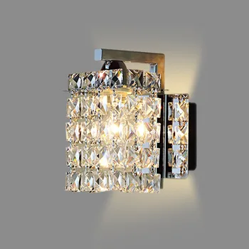 Noptiera de Cristal Lampă de Perete Singur Cap de Creație Simplu Dormitor Modern Lampă de Perete Camera de zi Culoar, Coridor Iluminat cu LED-uri E14